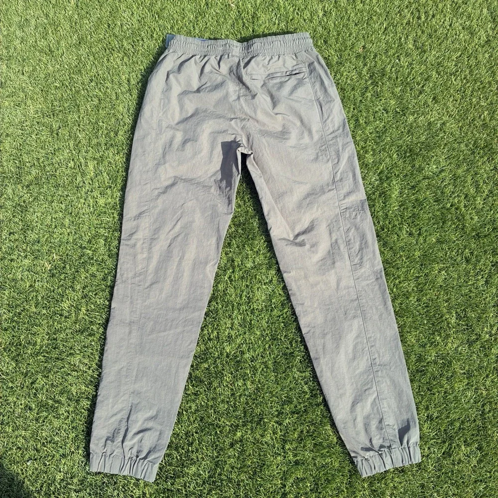 Richie Le Collection Mens Medium Gray Nylon Zippered Ankle Joggers Pants RLC-439